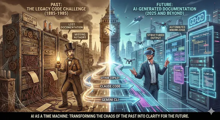 Retrodocumentation of Legacy Projects with AI: A Practical Guide for Gemini CLI, Claude Code, and GitHub Copilot